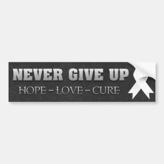 Aldrig Ge Up Hope Lung Cancer Awareness Bildekal