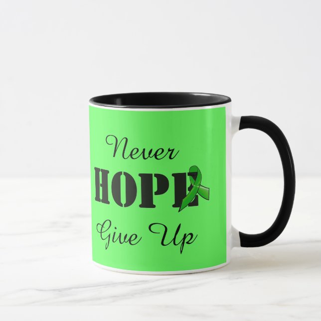 Aldrig Ge up, Hope Lyme Disease Awareness Mugg (Höger)