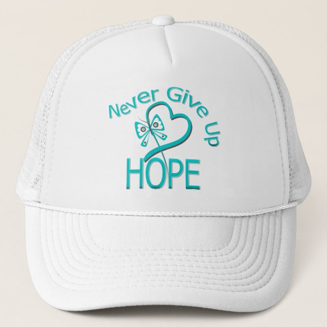 Aldrig Ge Up Hope Ovarian Cancer Keps (Framsida)