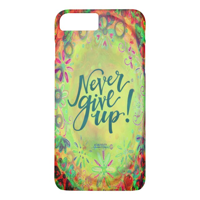 "Aldrig Ge Up"-inspiration Case-Mate iPhone Skal (Baksida)