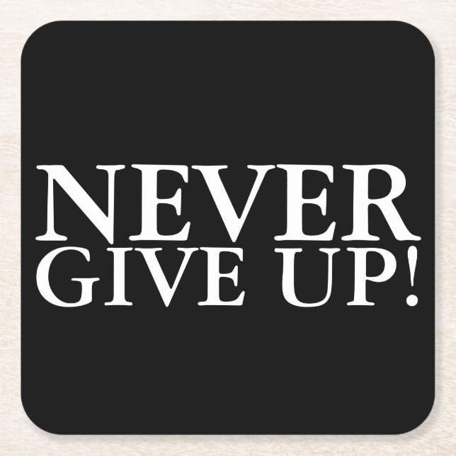 Aldrig Ge Up-inspiration Underlägg (Framsidan)