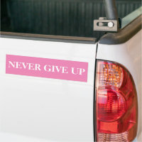Aldrig Ge up Motiv Bumper-etikett