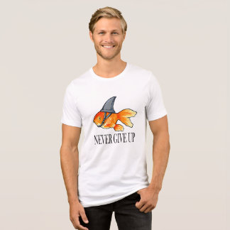 Aldrig Ge up - Motiv citattinitation T Shirt