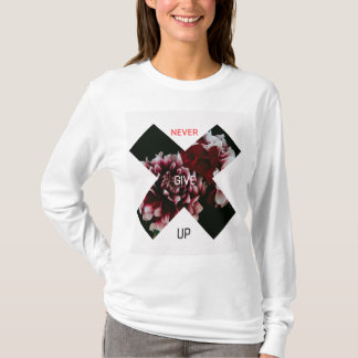 Aldrig Ge Up: Motiv T-Shirt" T Shirt