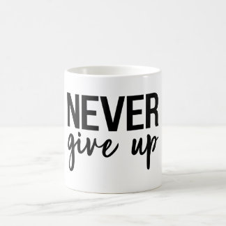 Aldrig Ge Up Motiveringsmeddelande Kaffemugg
