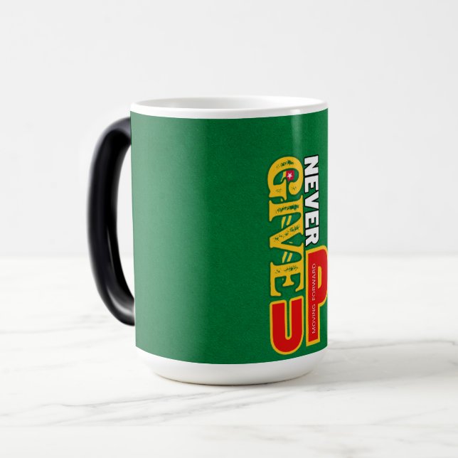 Aldrig Ge Up Mugg (Framsida vänster)