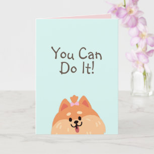 Aldrig Ge Up och Cute Hund Card Kort
