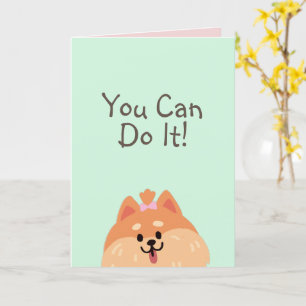 Aldrig Ge Up och Cute Hund Card Kort