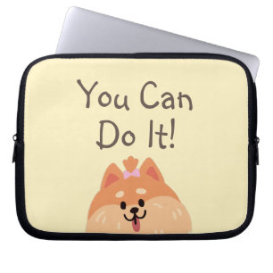 Aldrig Ge Up och Cute Puppy Laptop sleeve