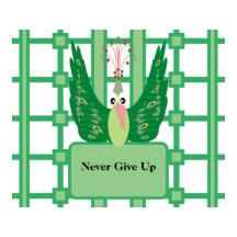 Aldrig Ge Up Peacock Planner