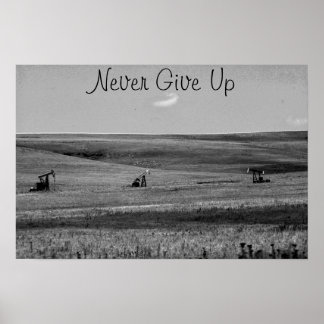 Aldrig Ge Up-poster Poster