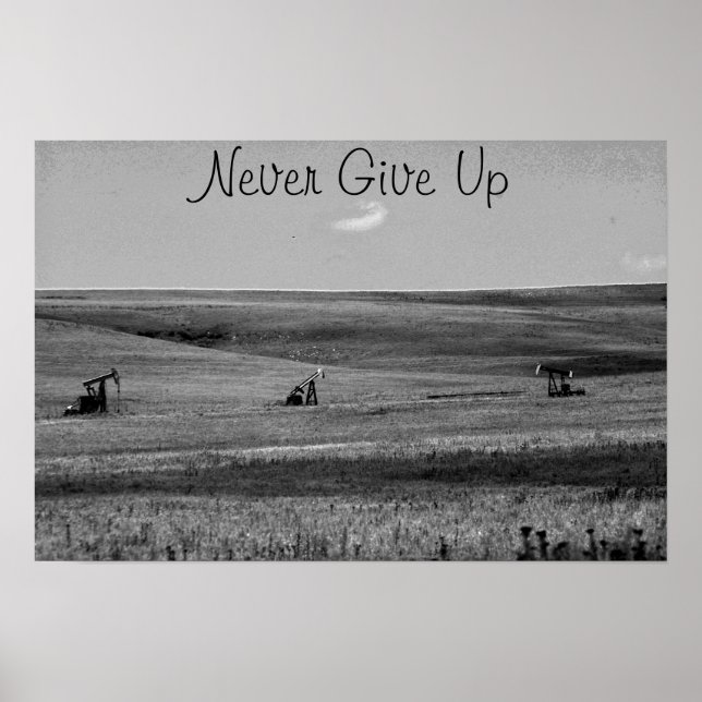 Aldrig Ge Up-poster Poster (Framsidan)