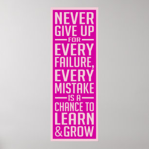 Aldrig Ge Up-poster Poster