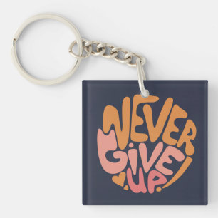 Aldrig Ge Up - Rosa och Orange Mörk Motivering