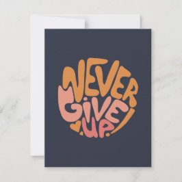 Aldrig Ge Up - Rosa och Orange Mörk Motivering