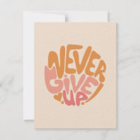 Aldrig Ge Up - Rosa och Orange varje dag Motiverin