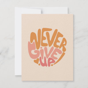 Aldrig Ge Up - Rosa och Orange varje dag Motiverin