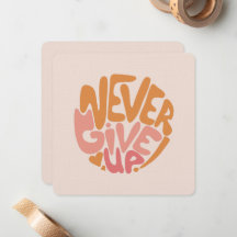 Aldrig Ge Up - Rosa och Orange varje dag Motiverin