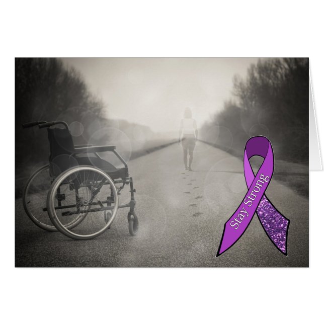 "Aldrig Ge Up" - Ur rullstolskortet Hälsningskort (Framsidan Horizontal)