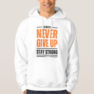 Aldrig Ge Up White T-Shirt För manar Hoodie