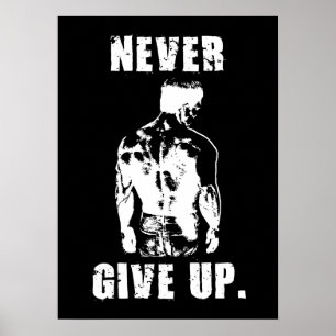 Aldrig Ge Up - Workout Motivational Poster