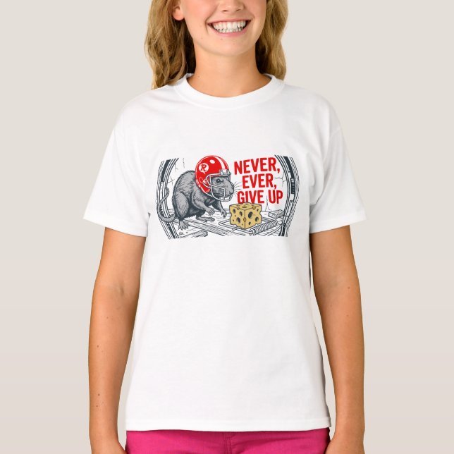 Aldrig ge upp 2 t shirt (Framsida)