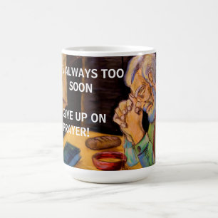ALDRIG GE UPP BÖNEN KAFFEMUGG