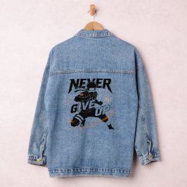 Aldrig ge upp Denim Jacka