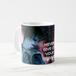 Aldrig Ge upp dina drömmar. Söt kvinna Kaffemugg