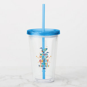 Aldrig Ge upp för att Underbart Sak tar tid Take Away Mugg