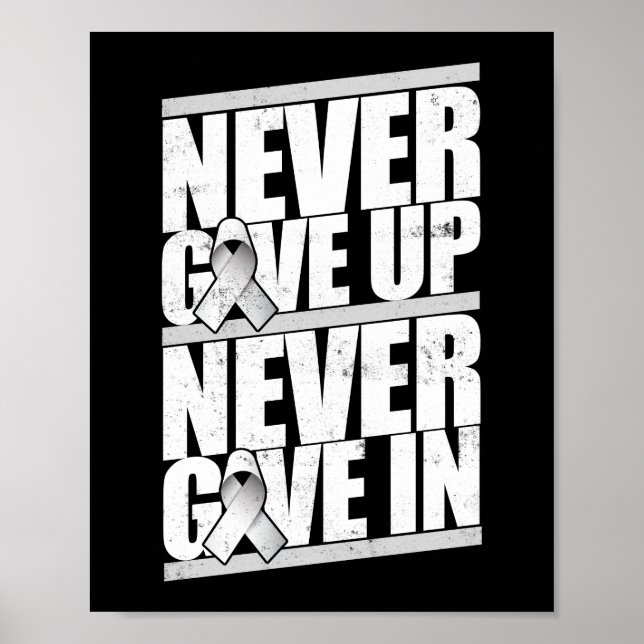 Aldrig Ge upp Ge i medvetenheten om lungcancer Poster (Framsidan)