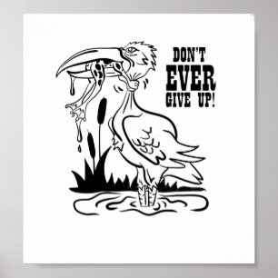 aldrig ge upp grodgåva poster
