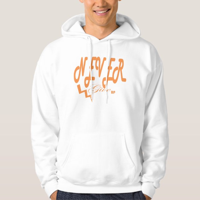 Aldrig ge upp hoodie (Framsida)