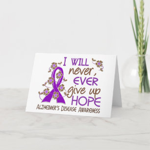 Aldrig Ge upp Hope 4 Alzheimers sjukdom Kort