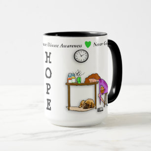 Aldrig ge upp HOPP Lyme Disease Warrior Kaffe Mugg