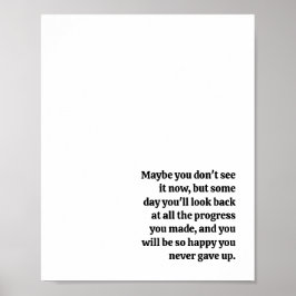 Aldrig Ge upp inspirationsoffert Poster
