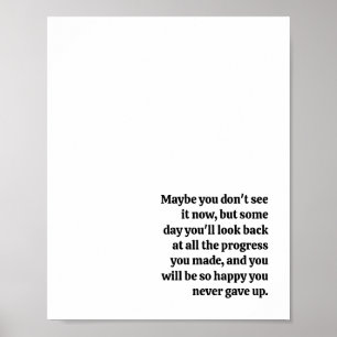Aldrig Ge upp inspirationsoffert Poster