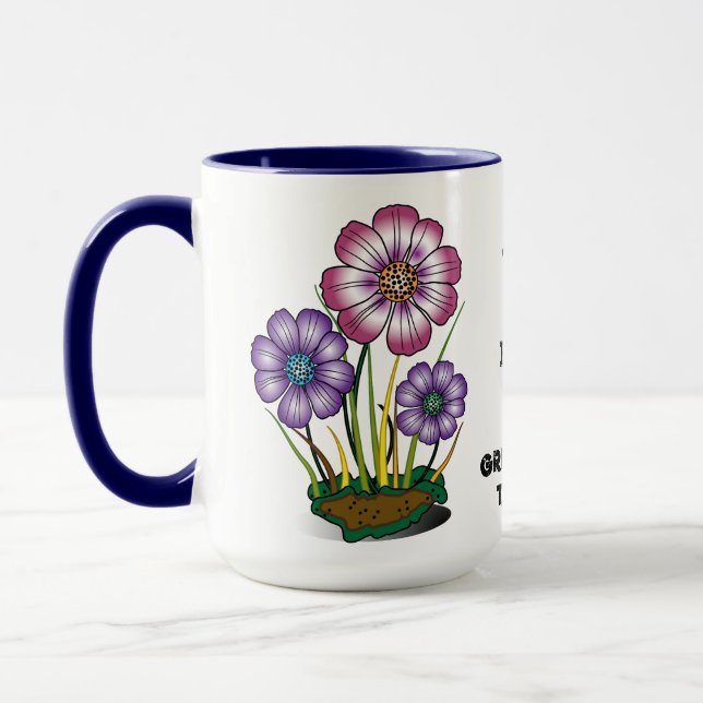 Aldrig ge upp kaffe mugg (Vänster)