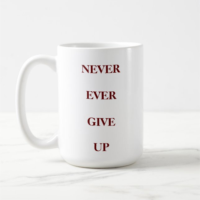 ALDRIG GE UPP KAFFEMUGG (Vänster)