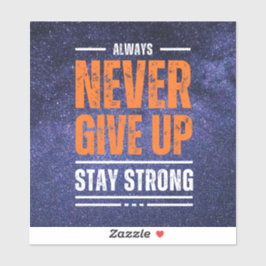 Aldrig Ge upp: kosmisk utgåva. Klistermärken