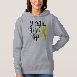 ALDRIG GE UPP KVINNORS BLÅDA Svettskjorta T-shirt