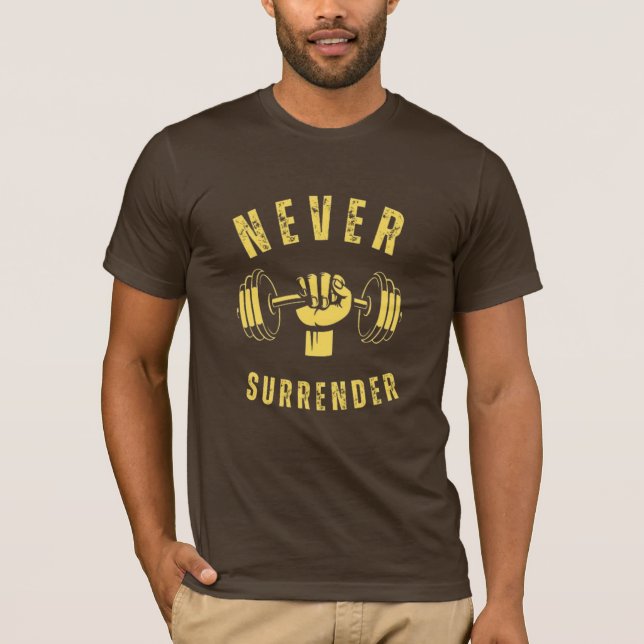 aldrig ge upp manar-kvinnor klassiskt t shirt (Framsida)