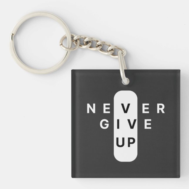 Aldrig Ge Upp | Modern Minimalistisk Typografi (Framsidan)