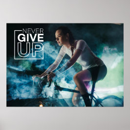 Aldrig Ge upp Motiv cykelvägg Poster