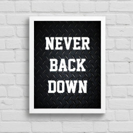 Aldrig Ge Upp Motivation Poster