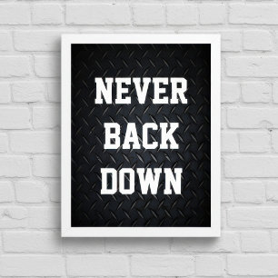 Aldrig Ge Upp Motivation Poster
