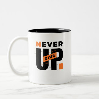 Aldrig Ge Upp Motivationskaffe Kopp För Drömmare