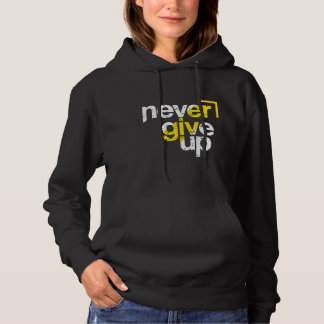 Aldrig Ge Upp Motiverande Distressed Typografi T Shirt