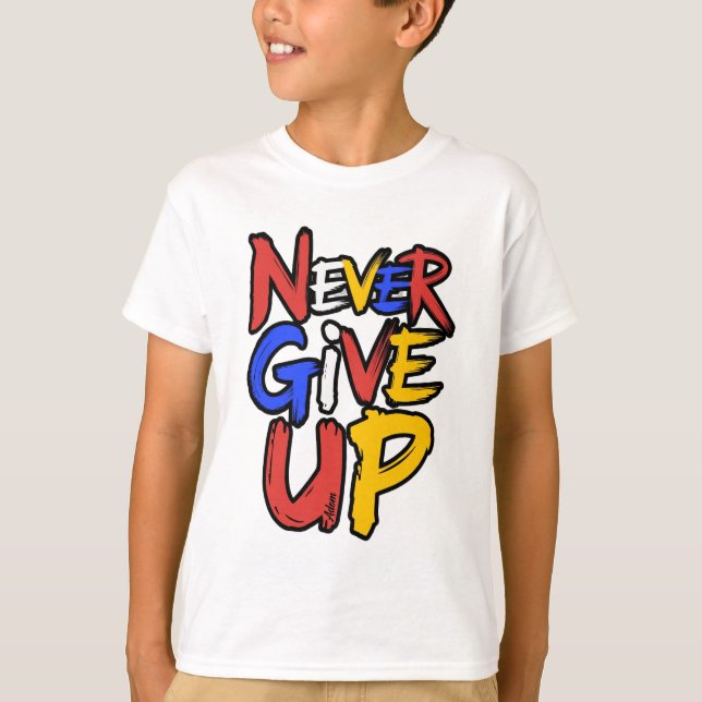 Aldrig Ge Upp Ostoppbar Ande T Shirt (Framsida)