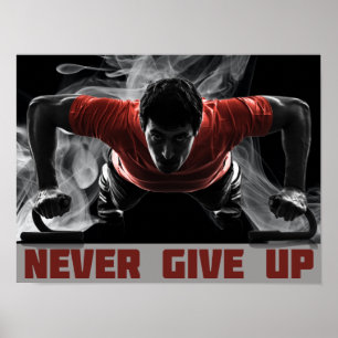 Aldrig ge upp poster